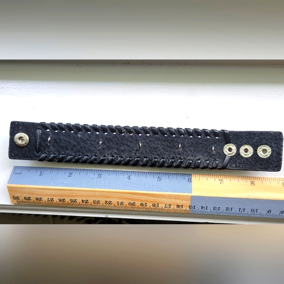 Steel Articulated Dragon & Dark Brown Leather Unisex Bracelet Snap Closure 8.5" - Picture 5 of 9